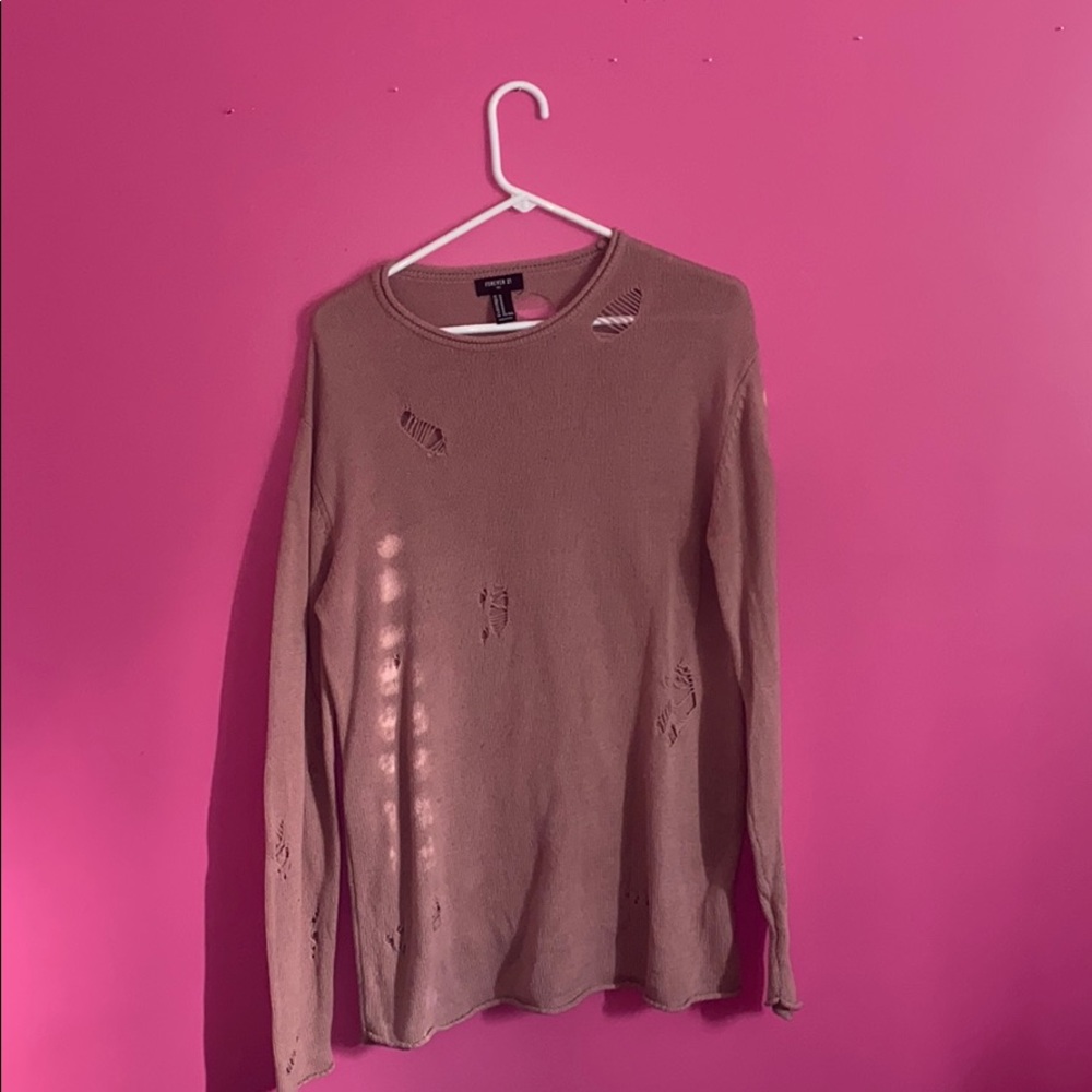 Oversized Distressed Sweater